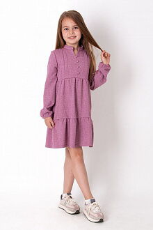 Трикотажное платье для девочки Mevis розовое 3913-02 - размеры