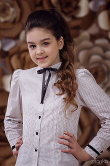 Блузка школьная  Zironka Classic белая 3514-2 - фото