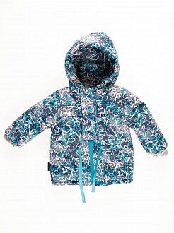 Куртка зимняя для мальчика Одягайко звезды бирюзовый 20055 - цена