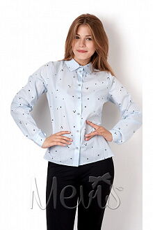 Рубашка для девочки Mevis голубая 2898-06 - цена