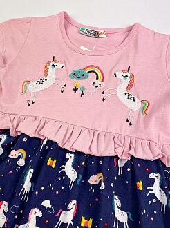 Платье для девочки PATY KIDS Единороги розовое 51364 - картинка