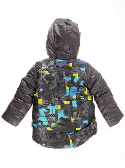 Куртка зимняя для мальчика Одягайко серая 20031О - фотография