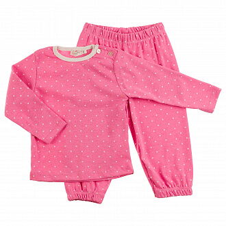 Пижама для девочки Breeze Горошек розовая 8382 - цена