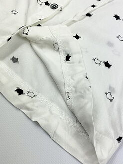 Рубашка для девочки Mevis Коты белая 4331-01 - картинка