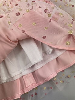 Нарядное платье для девочки Mevis розовое 4299-01 - фотография