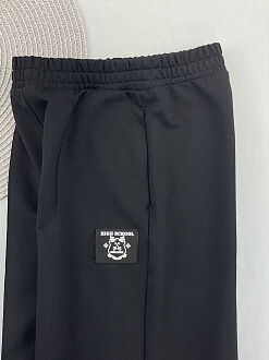 Брючки палаццо для девочки Mevis черные 4987-01 - фотография