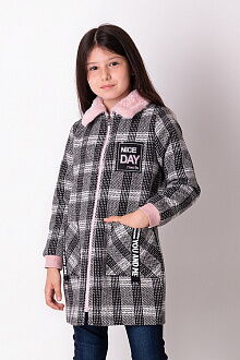 Пальто для девочки Mevis бежевое 3521-01 - цена