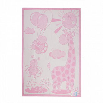 Одеяло-плед детское Vladi Жираф розовый 100*140 - цена