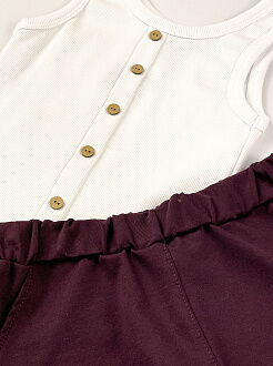 Летние шорты для девочки Фламинго фиолетовые 979-325 - фотография