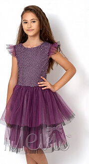 Платье нарядное для девочки Mevis фиолетовое 2624-01 - цена