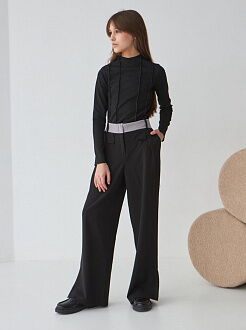 Брюки школьные для девочки Valza черные 3401 - цена