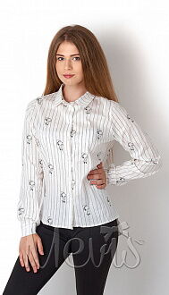 Рубашка для девочки Mevis молочная 2956-01 - цена