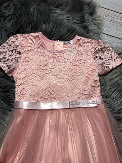Нарядное платье для девочки Mevis розовое 3137-02 - фотография