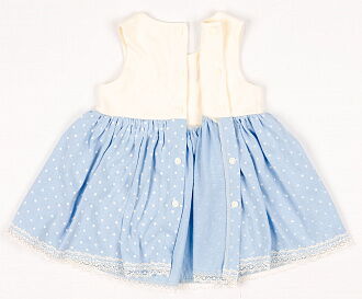 Платье+повязка для девочки HappyTOT Букетик голубое 721 - фото