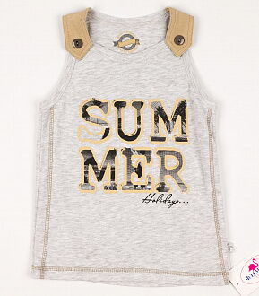 Комплект для мальчика (майка+шорты) Фламинго бежевый 911-1303 - размеры