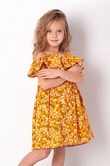 Платье для девочки Mevis оранжевое 3686-01 - цена