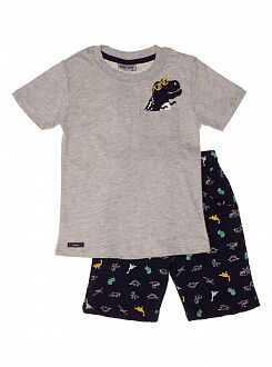 Комплект футболка и шорты для мальчика Hoity-toity серый 0522 - фотография