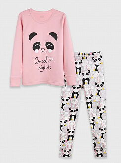 Пижама для девочки Фламинго Пандочка темная пудра 247-054 - цена