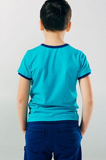 Футболка для мальчика SMIL Мечтатели бирюзовая 110491 - фото