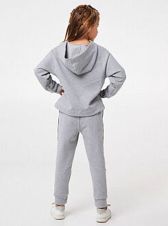 Утепленный спортивный костюм для девочки Smil серый меланж 117326/117327 - купить