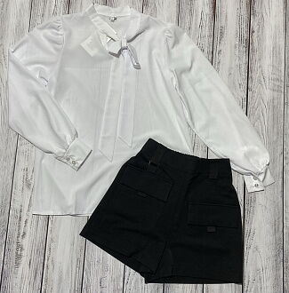 Школьные шорты для девочки Mevis черные 3238-02 - размеры