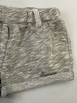 Трикотажные шорты для девочки Фламинго серые 768-316 - купить