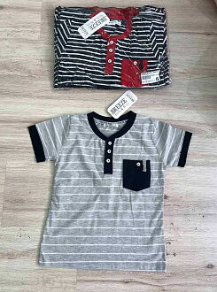 Футболка для мальчика Breeze Полоска серая 12844 - фотография