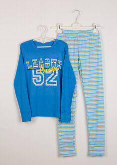 Пижама для мальчика Фламинго голубая 283-1006 - цена