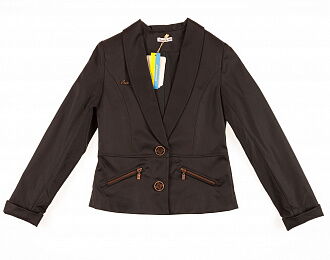Пиджак школьный для девочки SUZIE Стефани мемори-коттон черный ЖК-12605 - фото