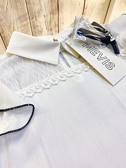 Блузка для девочки Mevis молочная 3683-02 - фото