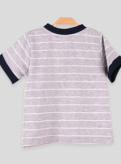 Футболка для мальчика Breeze Полоска серая 12844 - фото