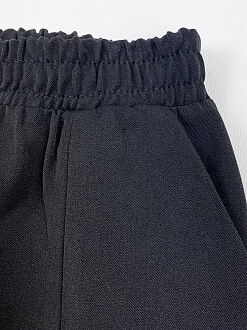 Брюки-палаццо с разрезами для девочки Mevis черные 4285-02 - фотография