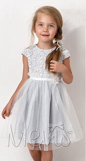 Нарядное платье для девочки Mevis серебро 3036-01 - цена