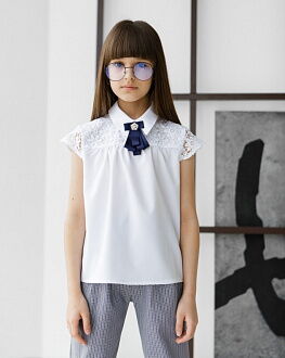 Блузка для девочки Tair kids белая 7941 - фото
