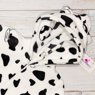 Пижама-кигуруми для девочки Фламинго Му-му черно-белая 901-910 - фото