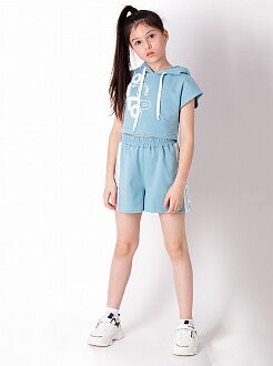 Спортивный костюм для девочки Mevis голубой 3612-04 - цена