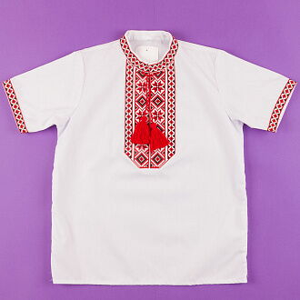 Вышиванка-сорочка с коротким рукавом для мальчика 2357 - цена
