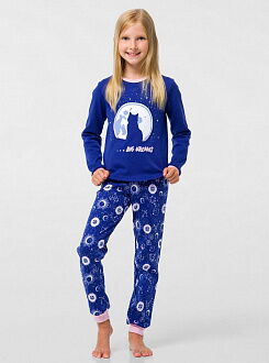 Пижама со светящимся рисунком для девочки Smil Кот фиолетовая 104800 - цена