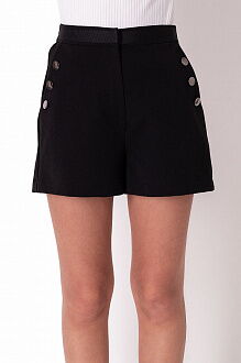 Школьные шорты для девочки Mevis синие 3795-01 - фото