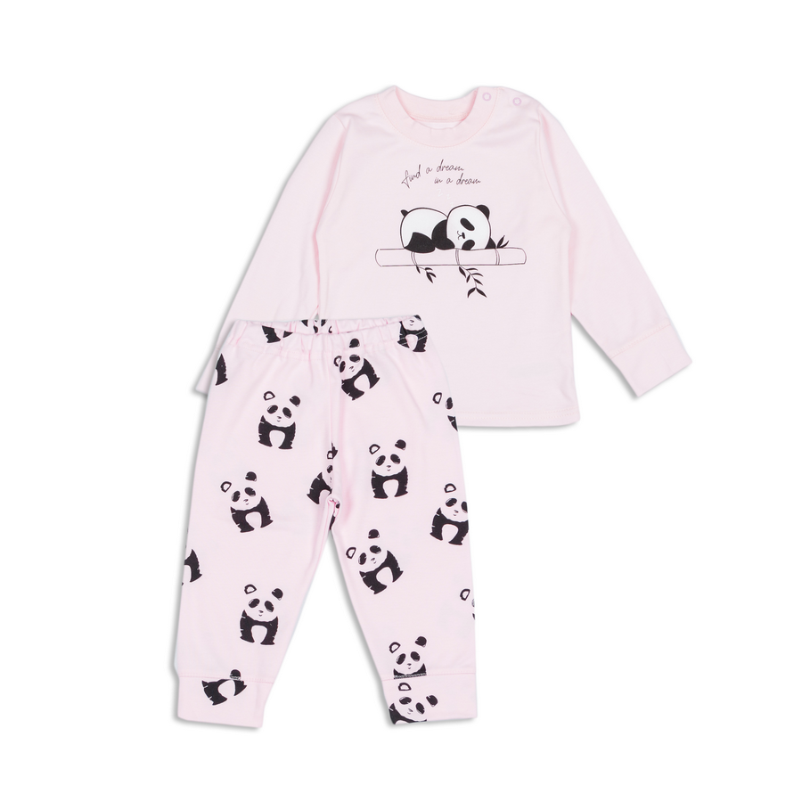 Пижама для девочки Фламинго Панда розовая 613-222 - цена