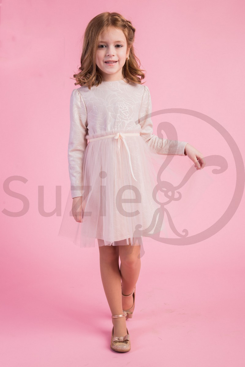 Нарядне плаття для дівчинки Suzie Альда бежеве 28903 - ціна