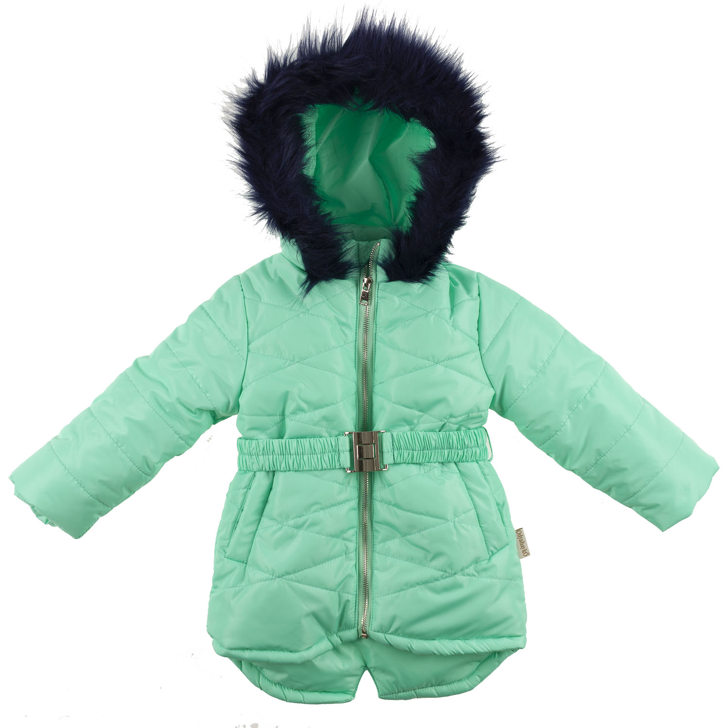 Комбінезон зимовий (куртка+штани) для дівчинки Одягайко м'ятний 20151 - фото