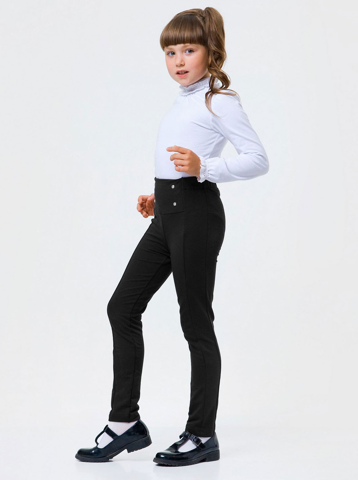 Штани трикотажні для дівчинки SMIL чорні 115426/115427 - фото