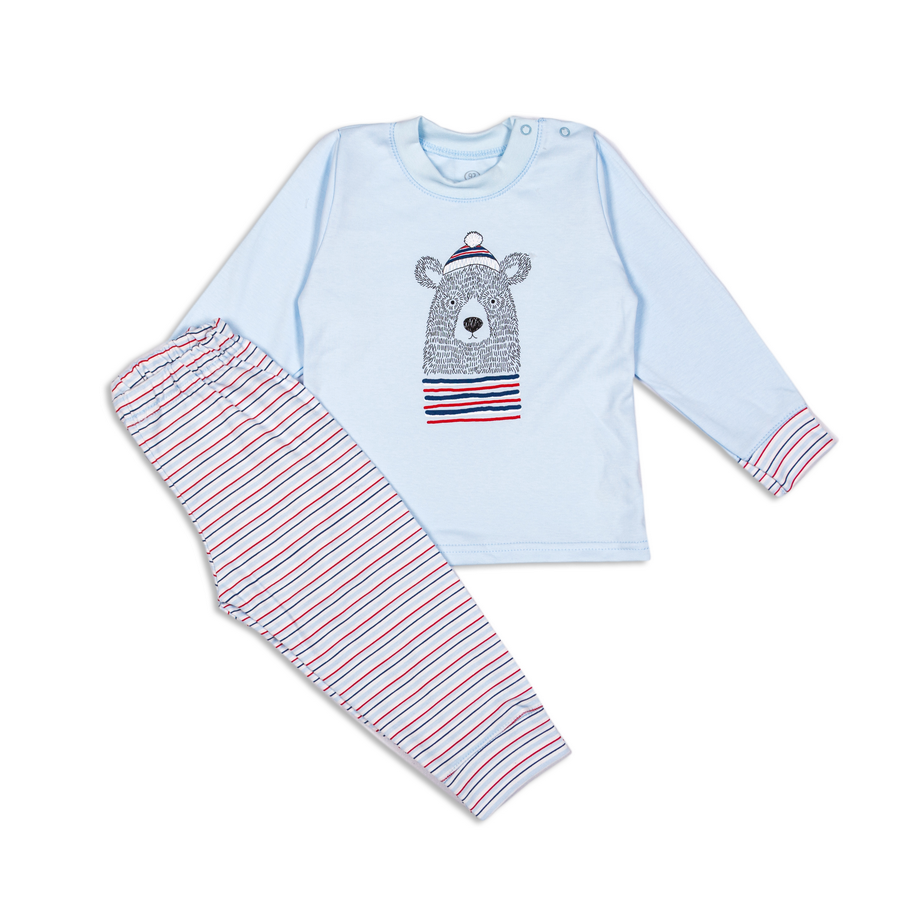 Пижама для мальчика Фламинго Мишка голубая 613-222 - цена