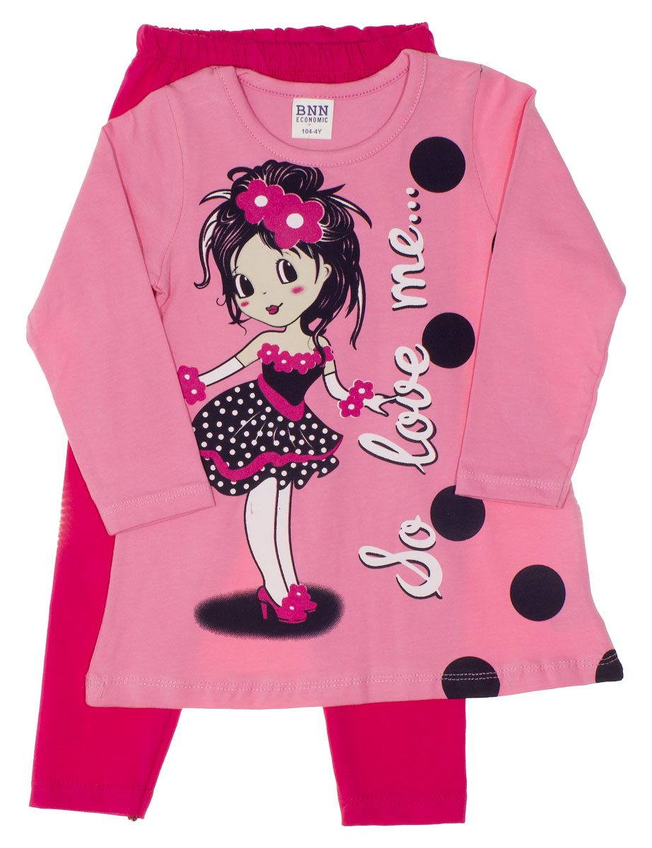 Комплект футболка і лосини Benna рожевий 979 - ціна