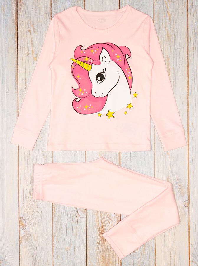 Пижама с принтом Единорог для девочки Фламинго розовая 247-212 - ціна