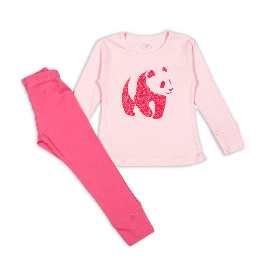 Пижама для девочки Фламинго Панда розовая 255-1005 - цена