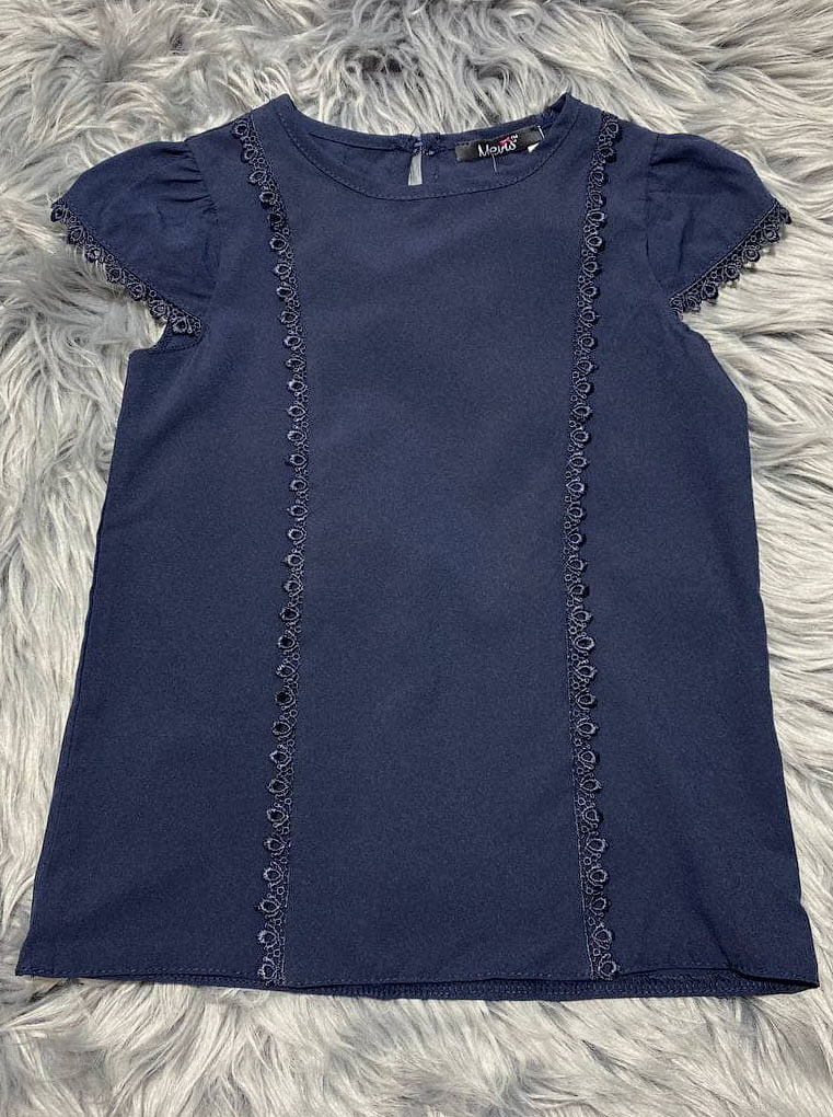 Блузка для дівчинки Mevis синя 3729-03 - розміри