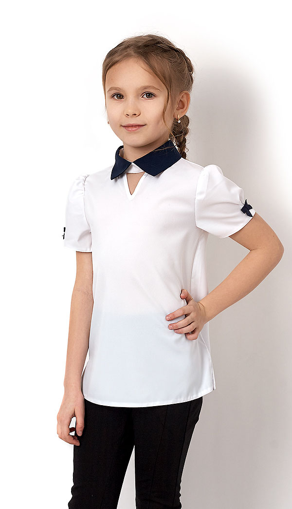 Школьная блузка для девочки Mevis белая 2687-02 - ціна