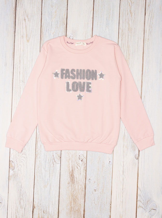 Світшоти для дівчинки Breeze Fashion Love рожевий 14810 - ціна